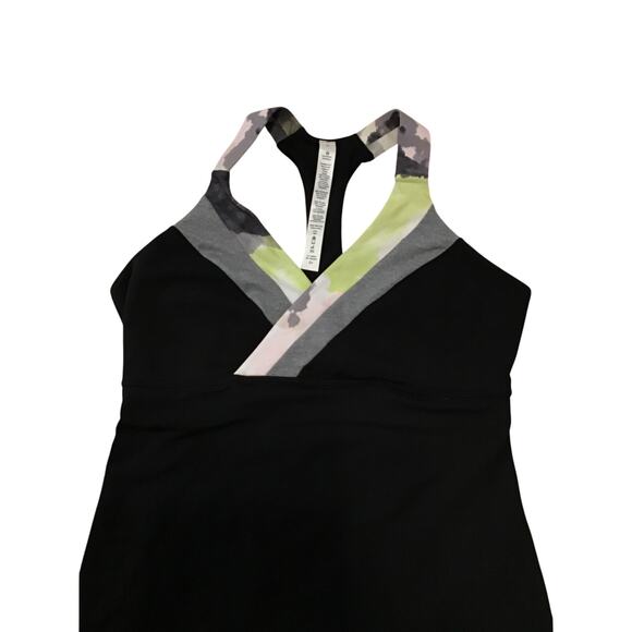 Lululemon Deep Breath Tank Womens Sz 8 Black Athletic Workout Running NEW - Picture 3 of 5